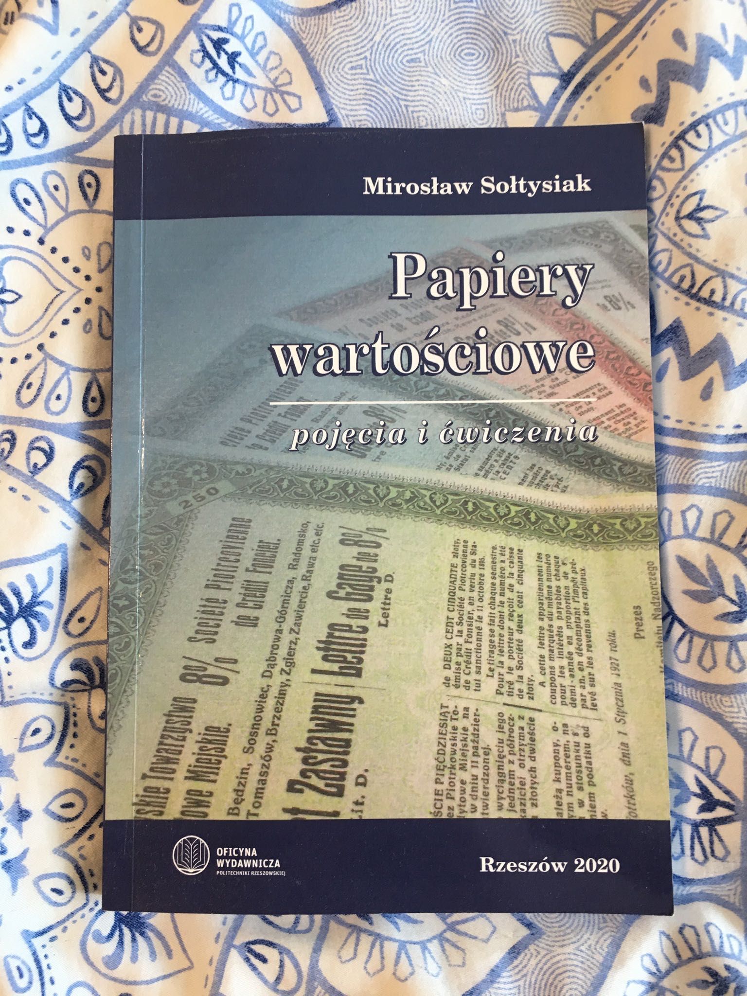 Sprzedam książkę „Papiery wartościowe- pojęcia i ćw”Mirosław Sołtysiak