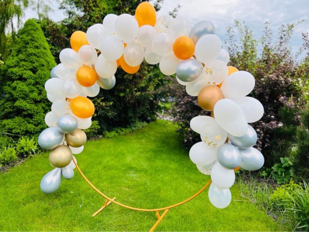Łuk ślubny chrzest komunia roczek girlanda stojak na balony
