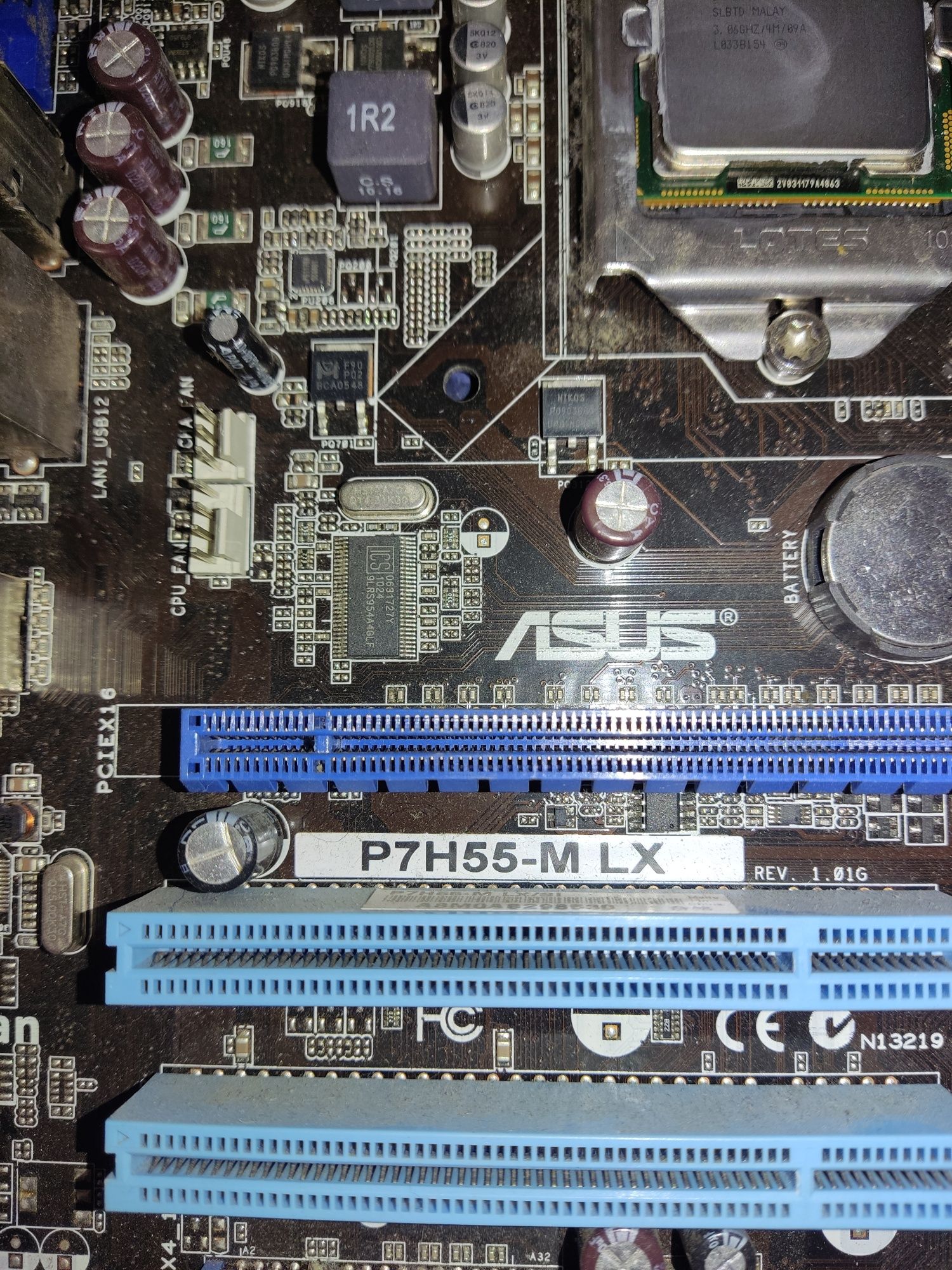 Płyta główna AsusP7H55-M LX z procesorem i3 i Ram 4Gb