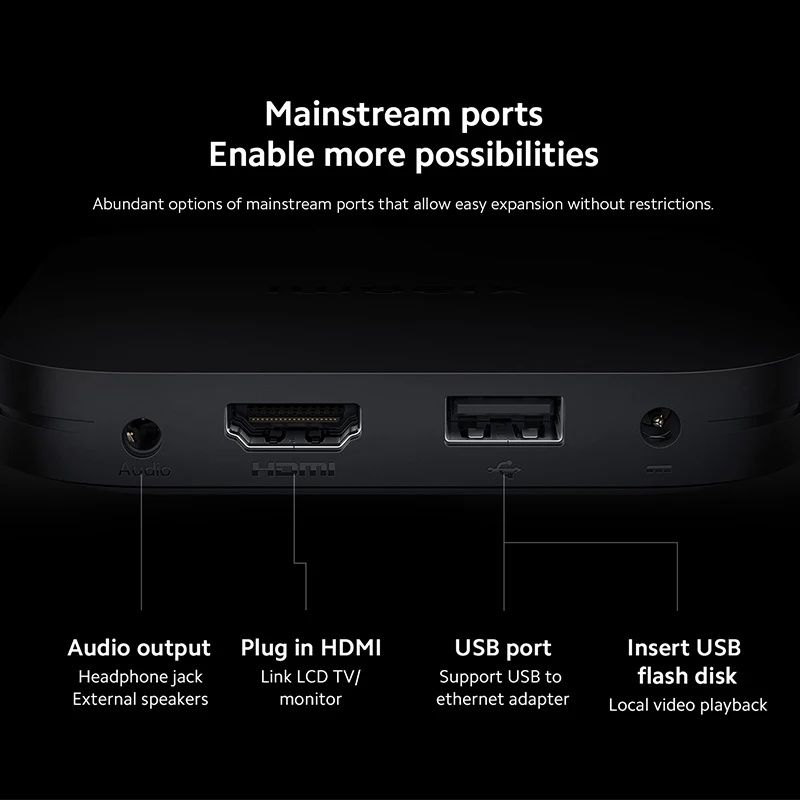 Smart TV Xiaomi Mi Box S 2Gen 4K 2/8Gb Google TV приставка  Сяомі ТВ п