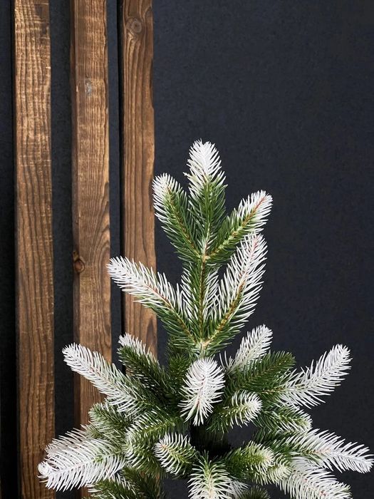 Штучна Лита Ялинка Royal VIP Зелена з Білими Кінчиками від 1,5 до 2,5