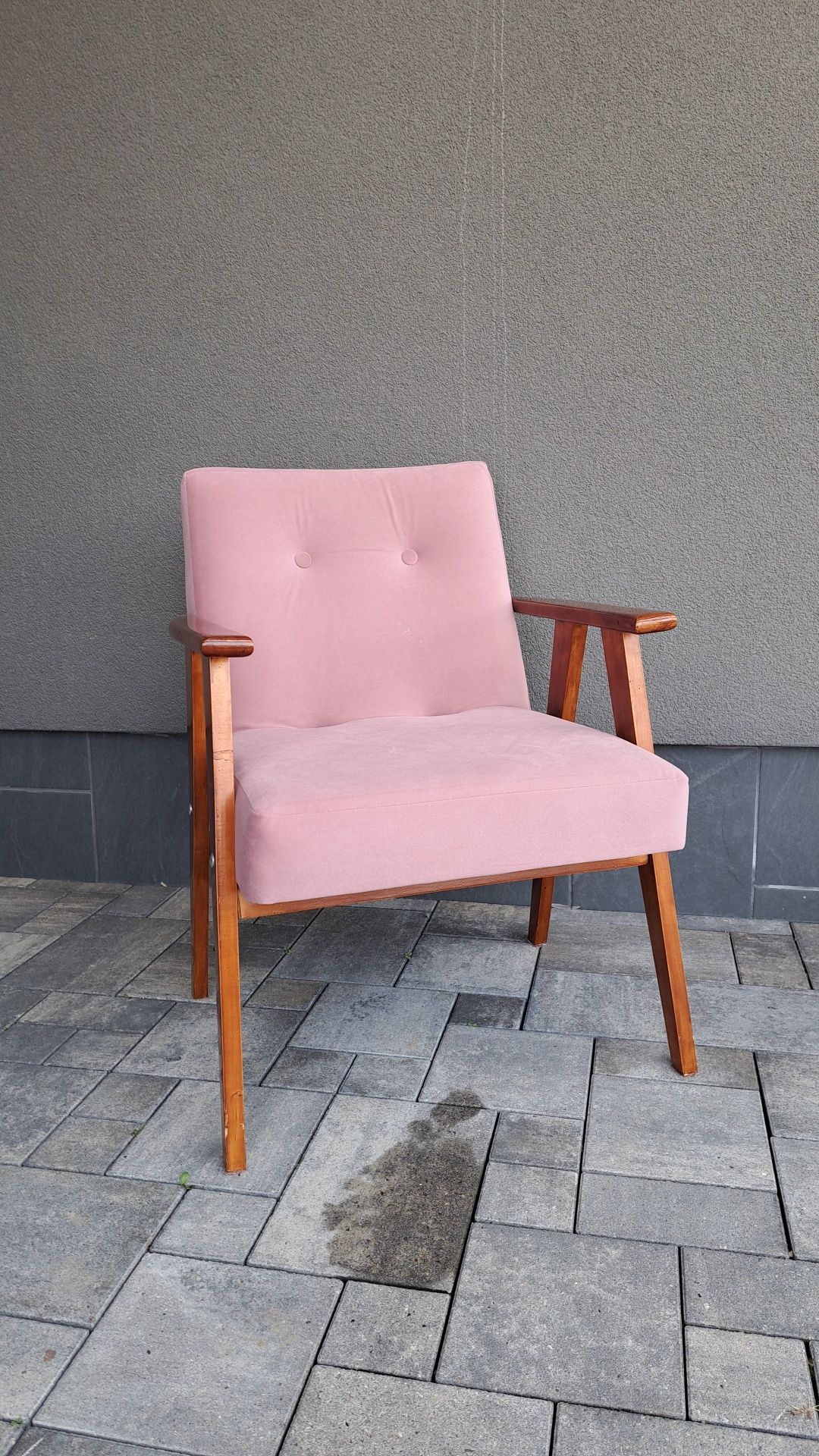 Dwa fotele lisek prl vintage odnowione