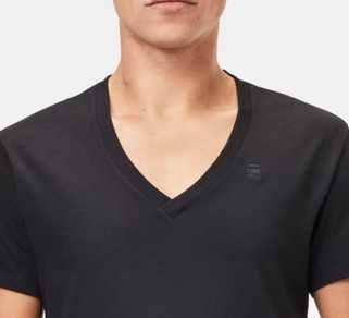 Dwupak 35G-Star RAW Koszulki z Dekoltem w Serek 2 szt., S, Czarny