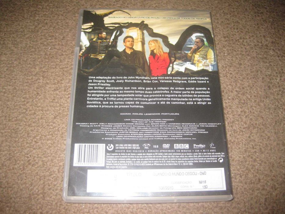 DVD "Quando o Mundo Cegou" com Dougray Scott/Raro!