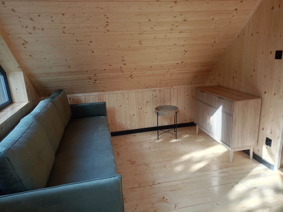 Domek do wynajęcia zalew Ostrowy balia sauna cisza Dom na krańcu lasu