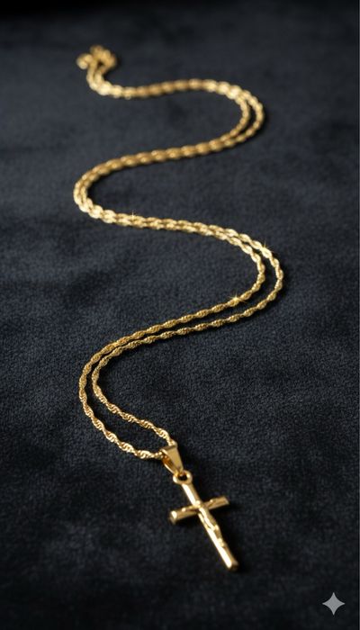 elegancki, złoty łańcuszek