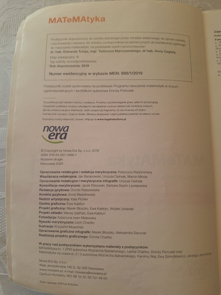Matematyka 1 nowa era zakres podstawowy i rozszerzony