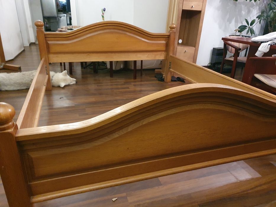 Łożko dębowe vintage duże