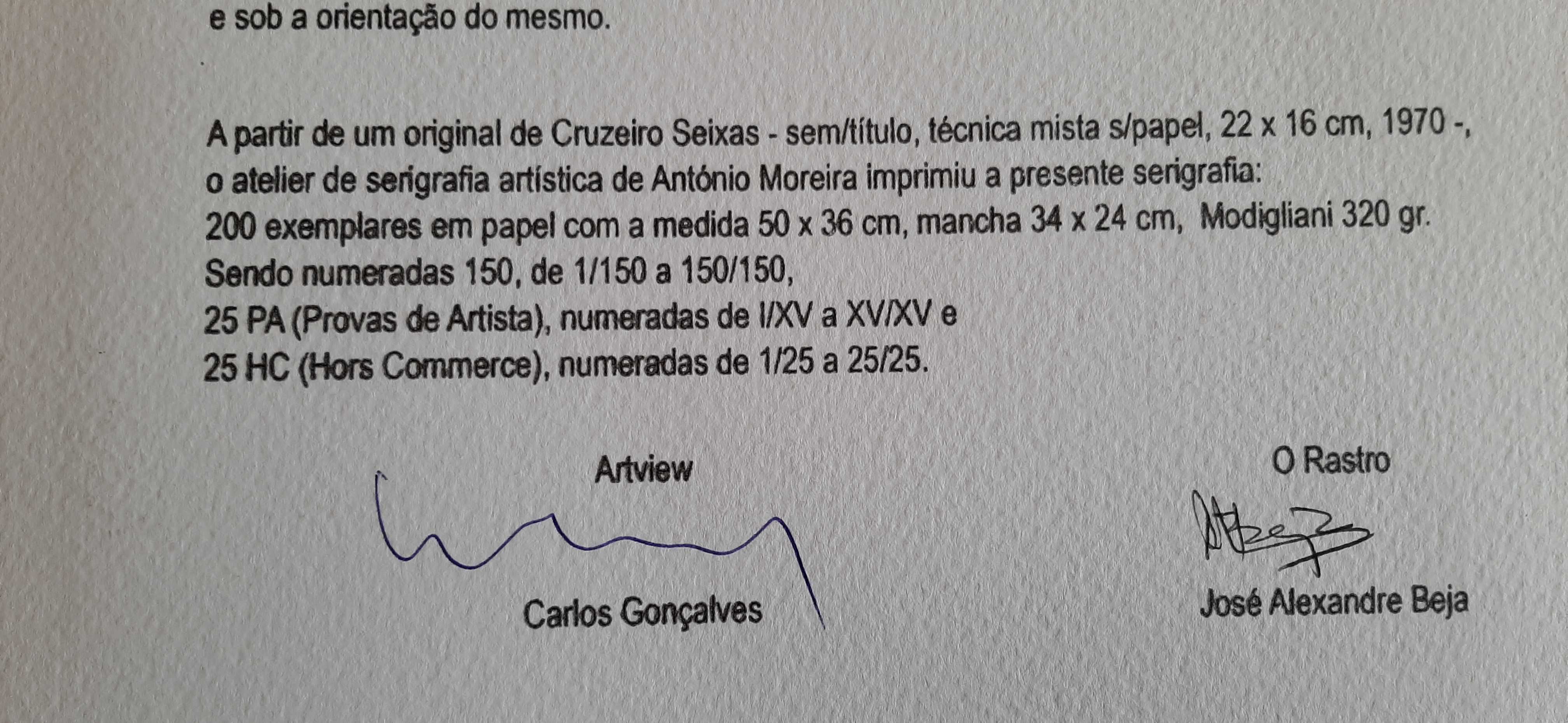 Cruzeiro Seixas - serigrafia