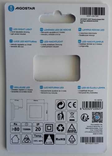 Luz led de presença 0.36W 5 lúmens 3000K