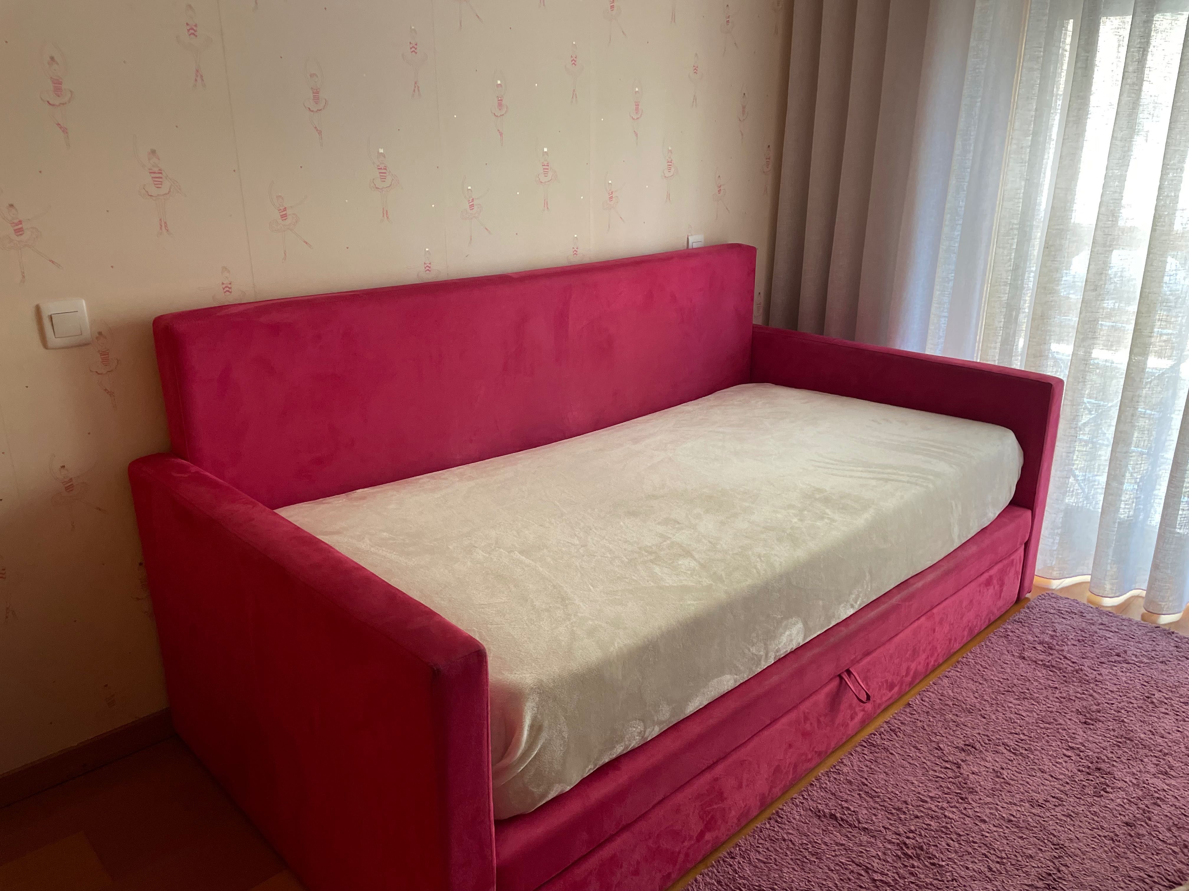 Cama Estufada + Colchão (Solteiro)