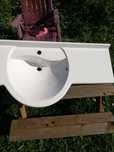 Umywalka z blatem porcelanowa