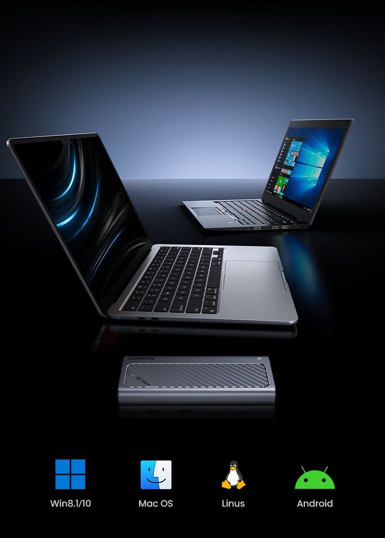 Ugreen obudowa dysku 40 Gbps M2 SSD, NVMe, USB C 4.0 thunderbolt