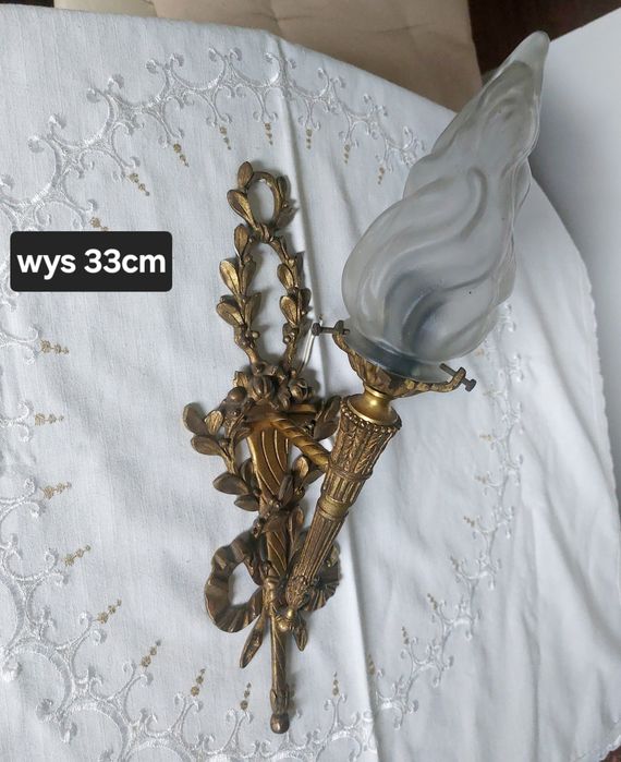 Bardzi stary kinkiet, duży  , pochodnia