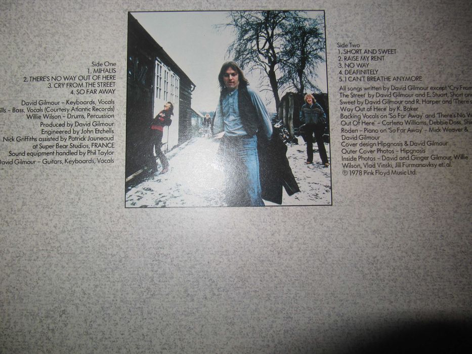 Вінілова Платівка DAVID GILMOUR (Pink Floyd) - 1978 (England) *NM