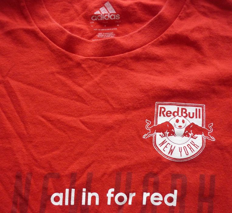 Piękna koszulka męska t-shirt ADIDAS rozmiar L XL Red Bull NY z USA!