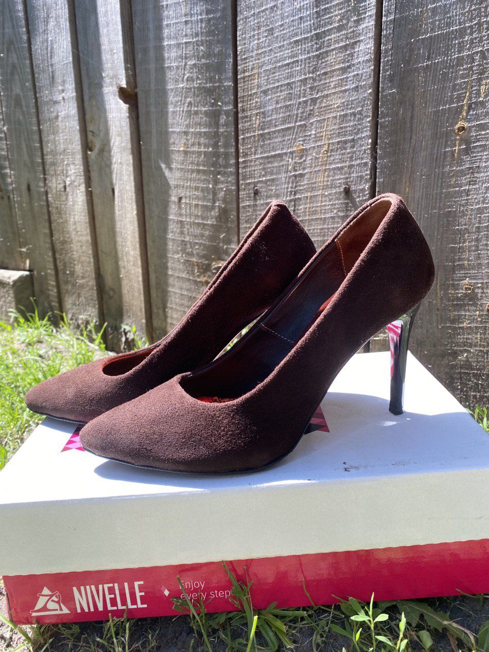 Туфлі лочки темно-коричневі  натуральний замш