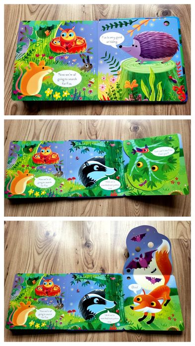 Play Hide & Seek with Fox Usborne z klapkami po angielsku