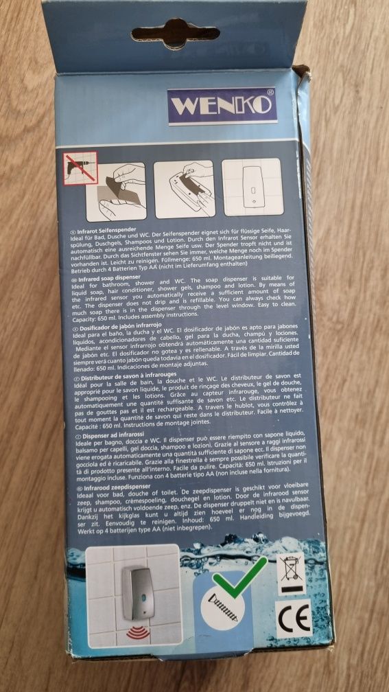 Dozownik mydła w płynie na podczerwień  WENKO 650ml
