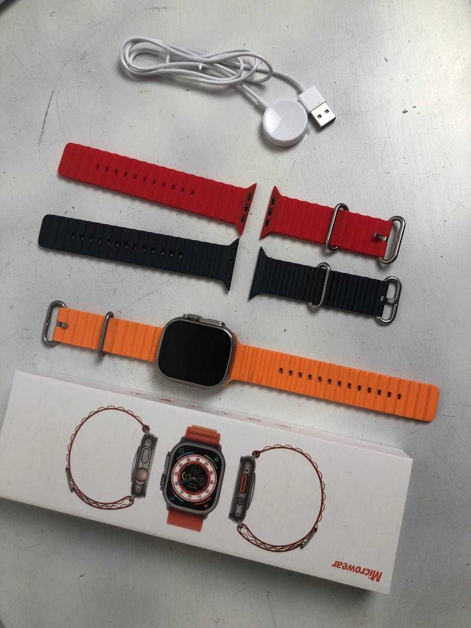 Смарт часы  Ultra Apple Watch + 3 ремешка