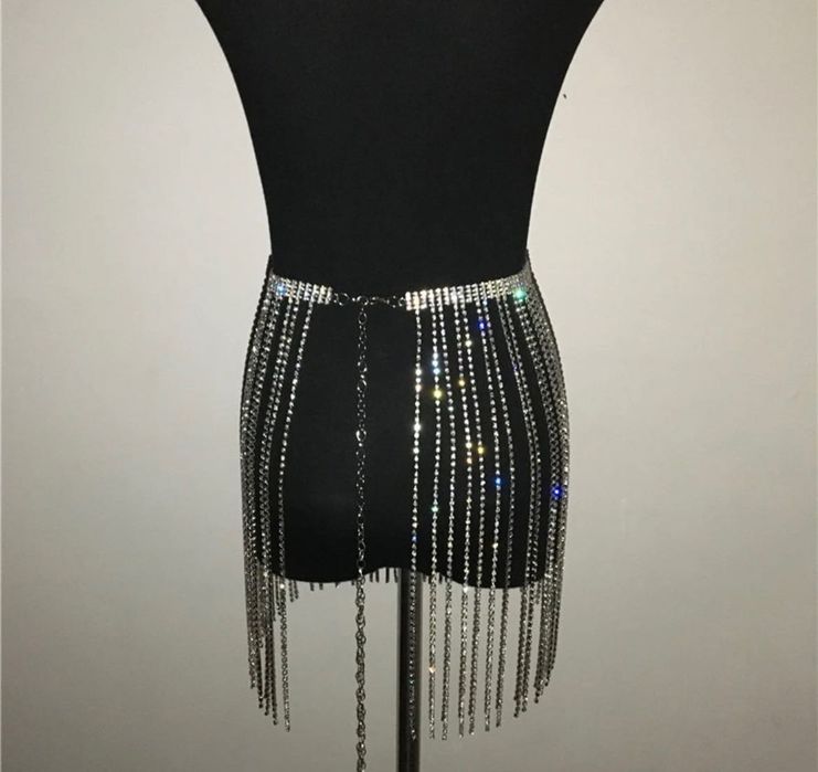 Юбка пояс из страз блестящая камни