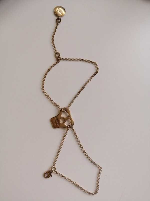 Pozłacana bransoletka srebrna My Way Jewellery czaszka