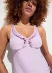 B.P.C tankini liliowe z falbankami 46.