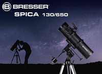 Teleskop Bresser Spica 130/650 EQ3 carbon z filtrem słonecznym