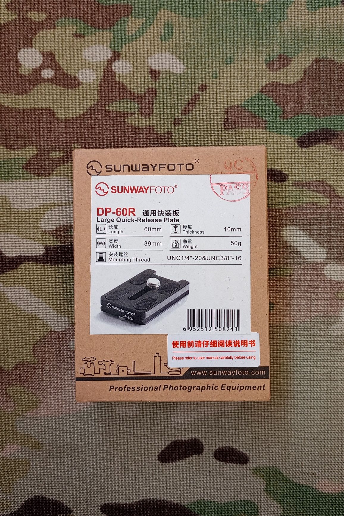 Sunwayfoto DP-60R Universal Quick-Release Plate