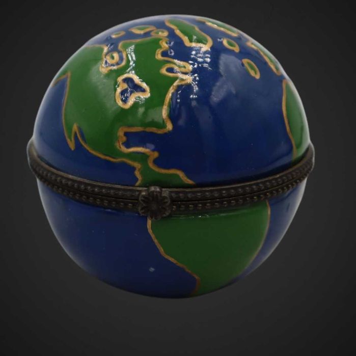 porcelanowa szkatułka w formie globusa b51/092759