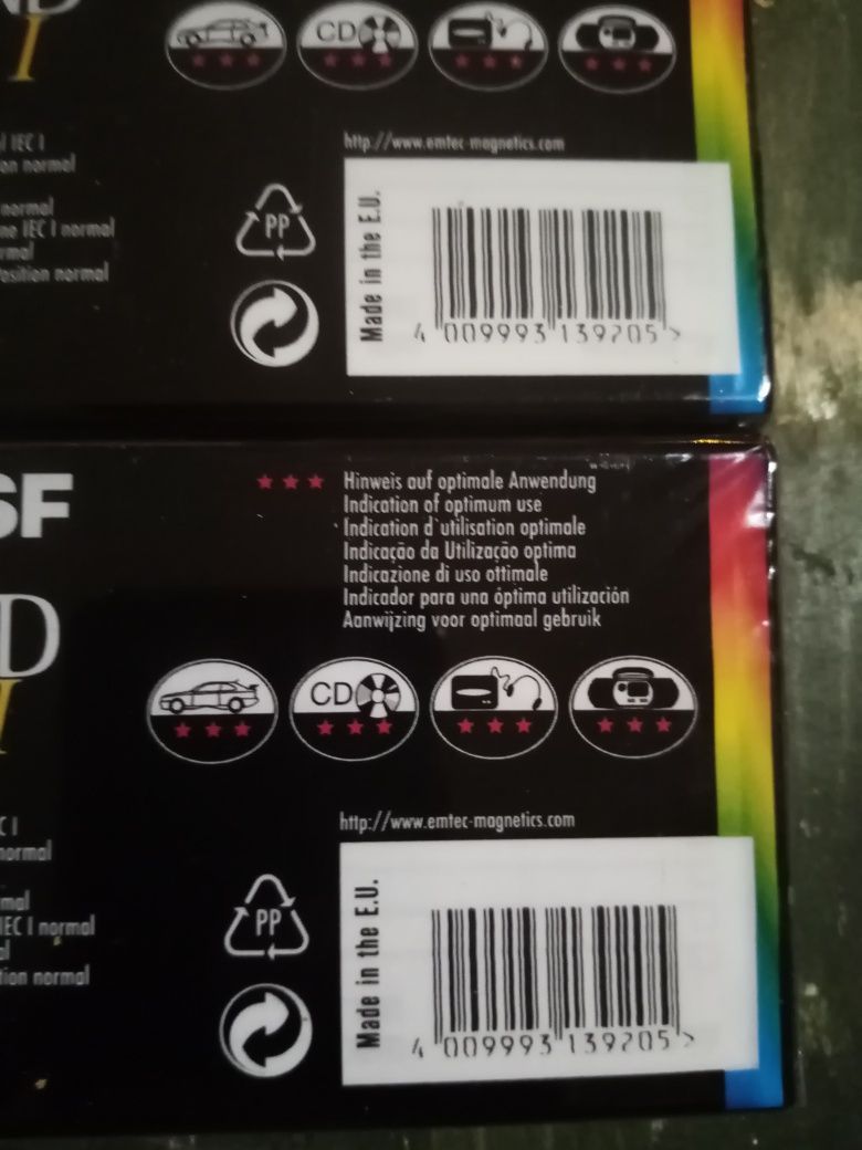 Kaseta audio magnetofonowa Basf EMTEC 90 folia 3 sztuki