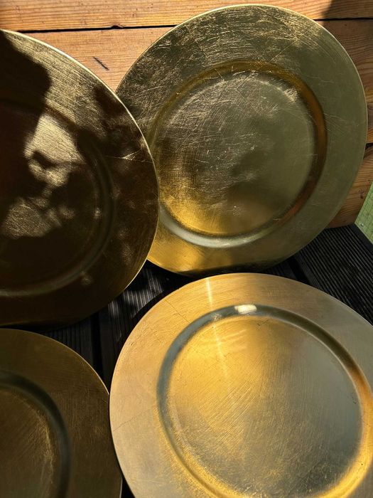 Sprzedam 85 złotych podtalerzy wesele ślub dekoracje