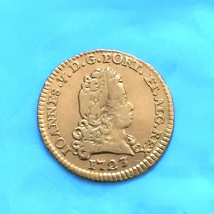 meio escudo 1723 (Lisboa) - D. João V - ouro