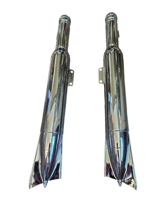 Nowe tłumiki tłumik rybka chrom kpl Jawa 250 353 - 350 354