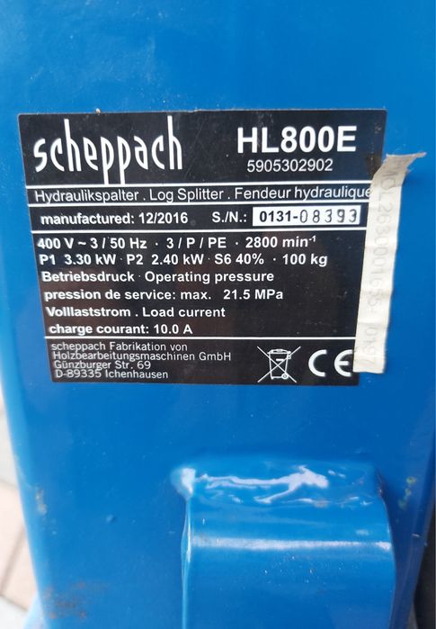 Łuparka do drewna Scheppach 8 ton