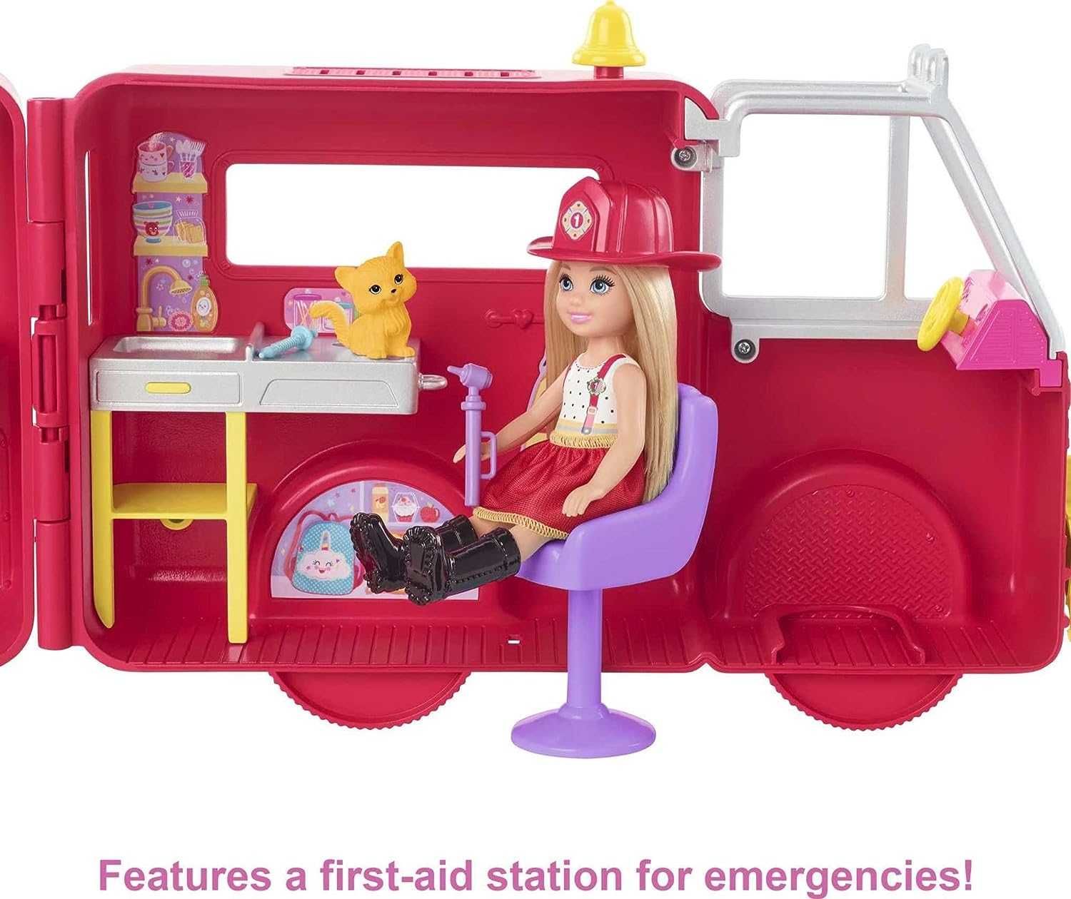 Барби Челси пожарная машина Barbie Chelsea Fire Truck Vehicle