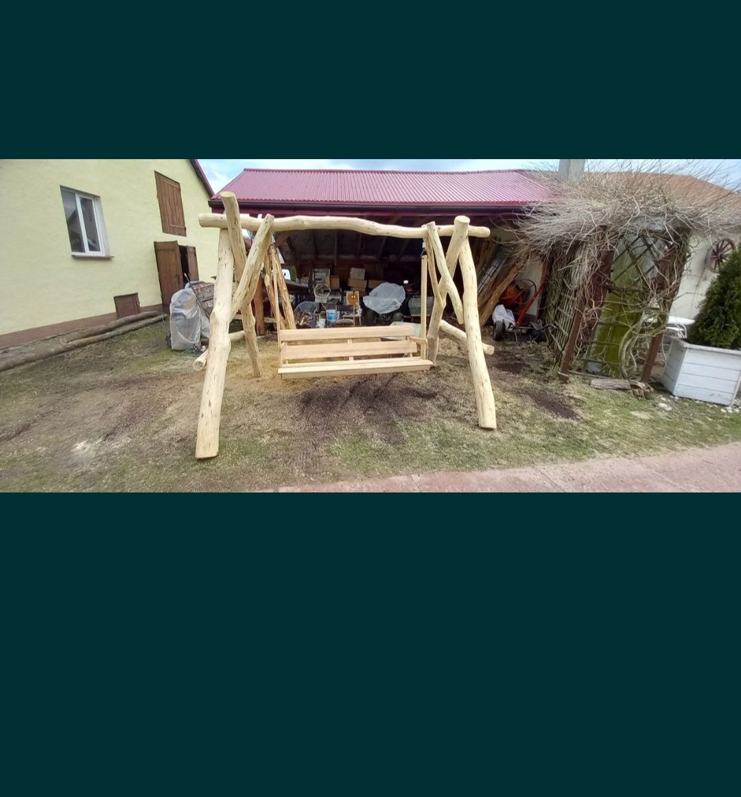 Huśtawka dębowa solidna wysyłka cała Polska