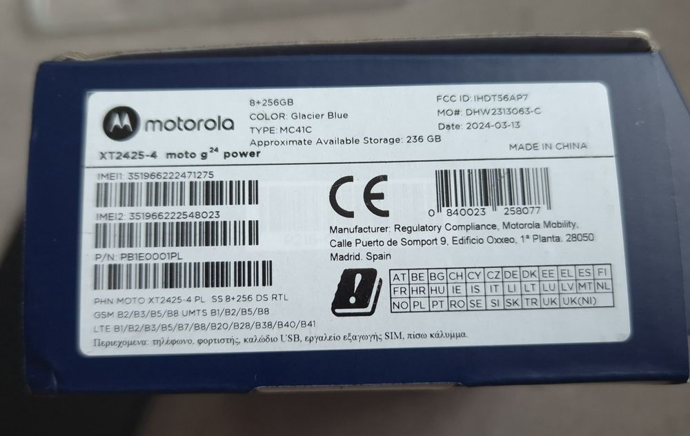 Motorola moto g24 power 8+256GB gwarancja