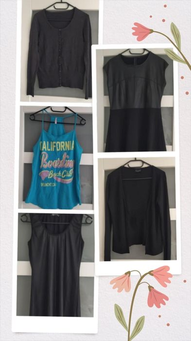 Paka ubrań zestaw odzieży damskiej 36 S rozmiar uniwersalny czarny