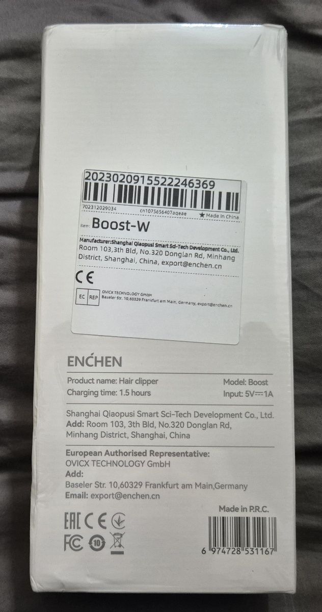 Trymer akumulatorowy ENCHEN USB C biały  nowy folia