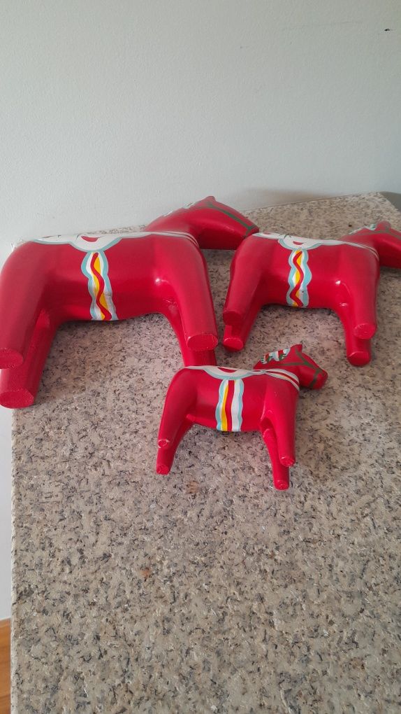 Conjunto de 3 cavalos Dala.