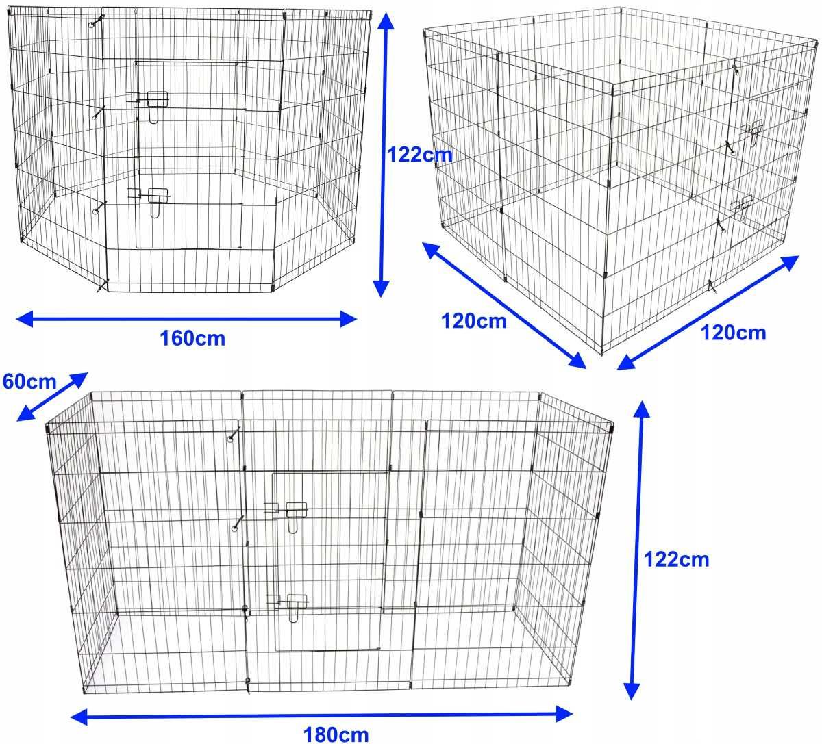 KOJEC SKŁADANY dla szczeniąt ZAGRODA dla psa psów królika 122cm XXXL