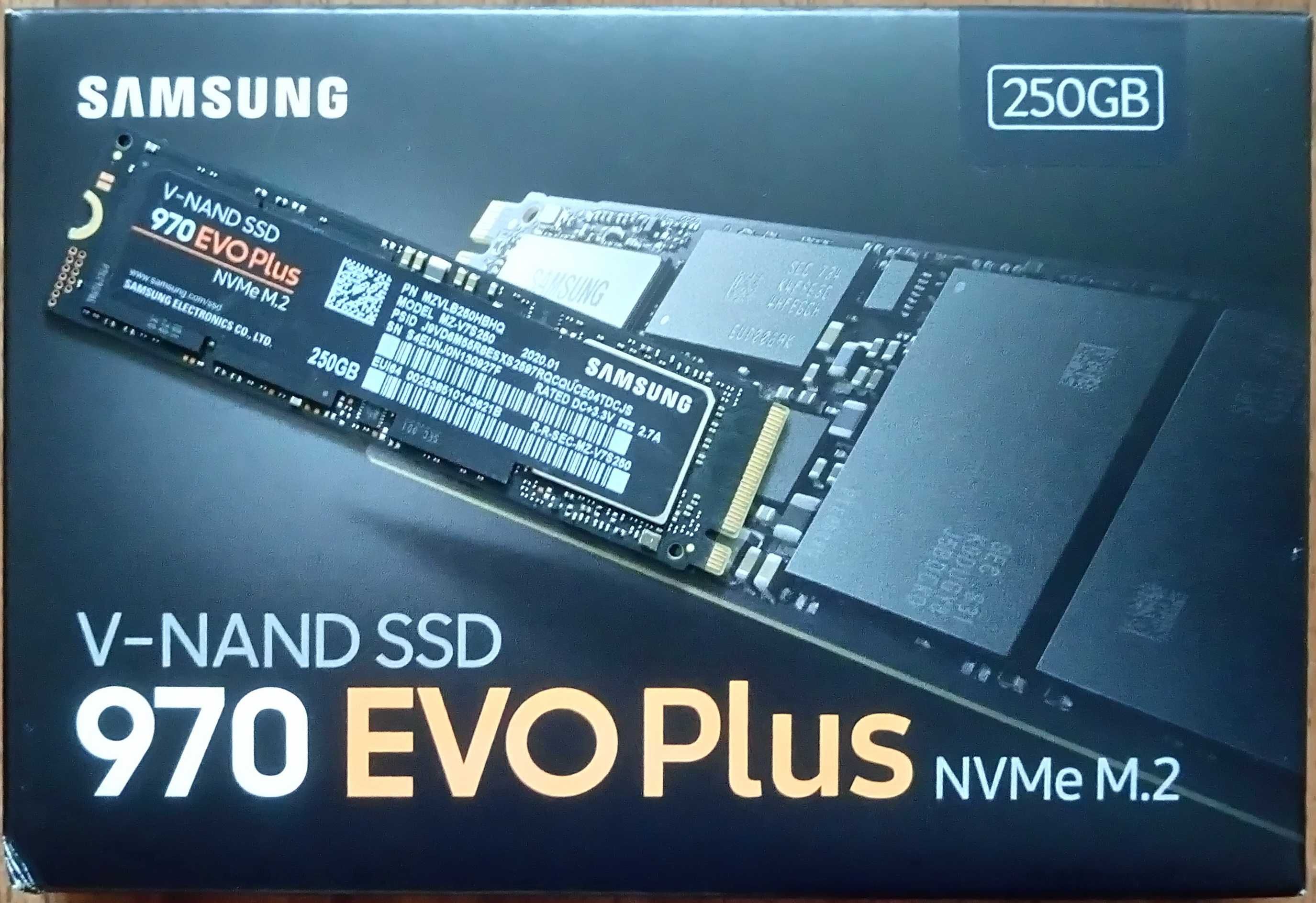 Samsung 970 Evo Plus 250GB M.2 PCIe 3.0 x4 V-NAND MLC