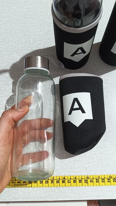 3 garrafas de vidro 400ml