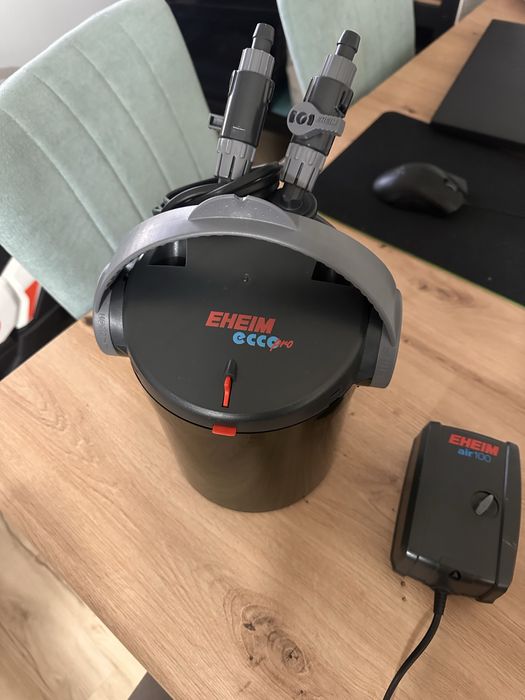 Filtro externo eheim + aquecedor + maquina bolhas ar