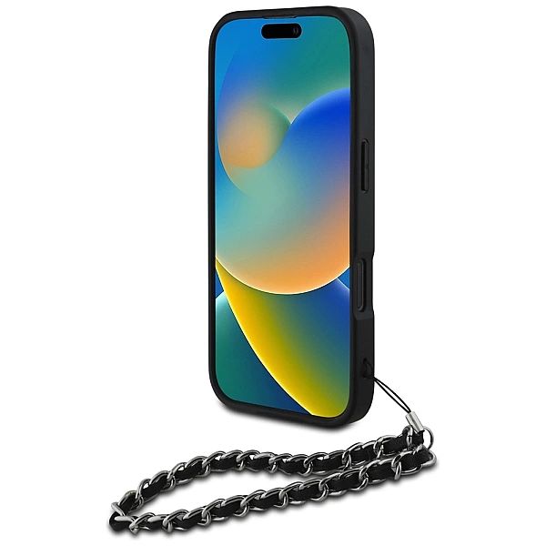 Etui Karl Lagerfeld Saffiano Crystals w/Chain na iPhone 16 Pro Max - c