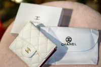 Portfel damski Chanel NOWY 3 kolory (biały-kremowy)