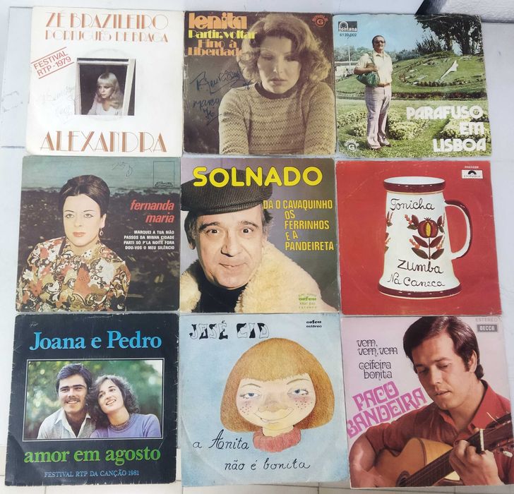 Vinil. Lote 50 Singles Música Portuguesa