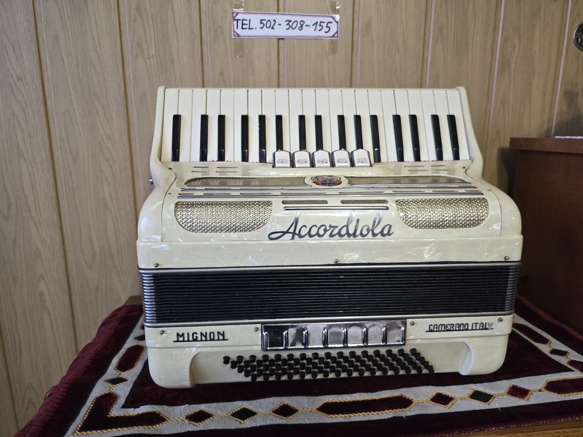 Akordeon Accordiola Camerano 80bas klawiatura 96bas trzy chóry
