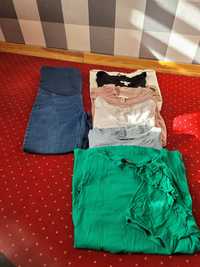 Ubrania ciążowe spodnie, bluzki, koszule do karmienia